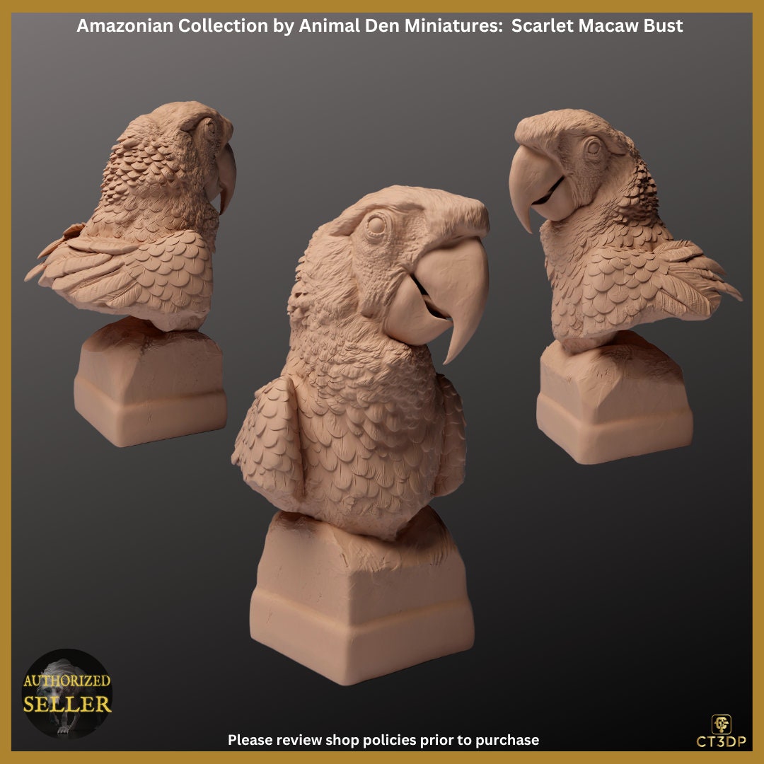From Animal Dens Amazonian Collection comes these beautifully detailed Scarlet Macaws-simply outstanding