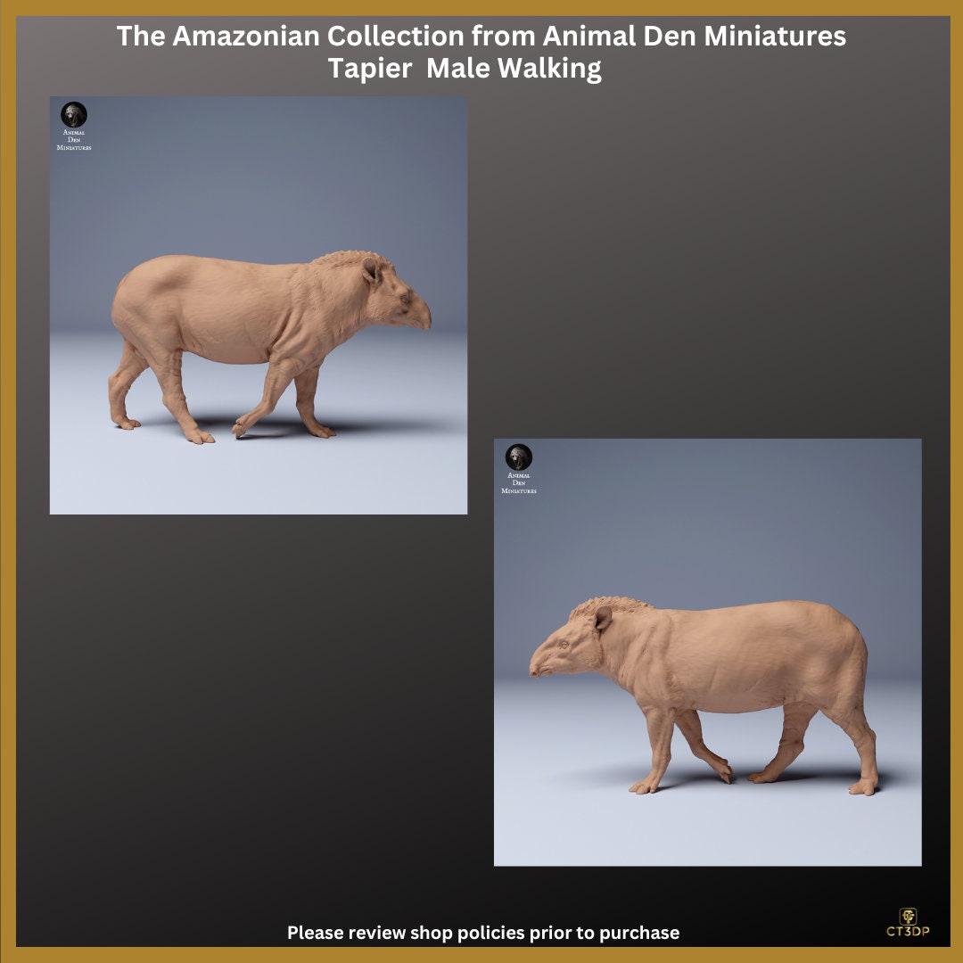 Tapir Miniature Set: Amazonian Animal Den Collection