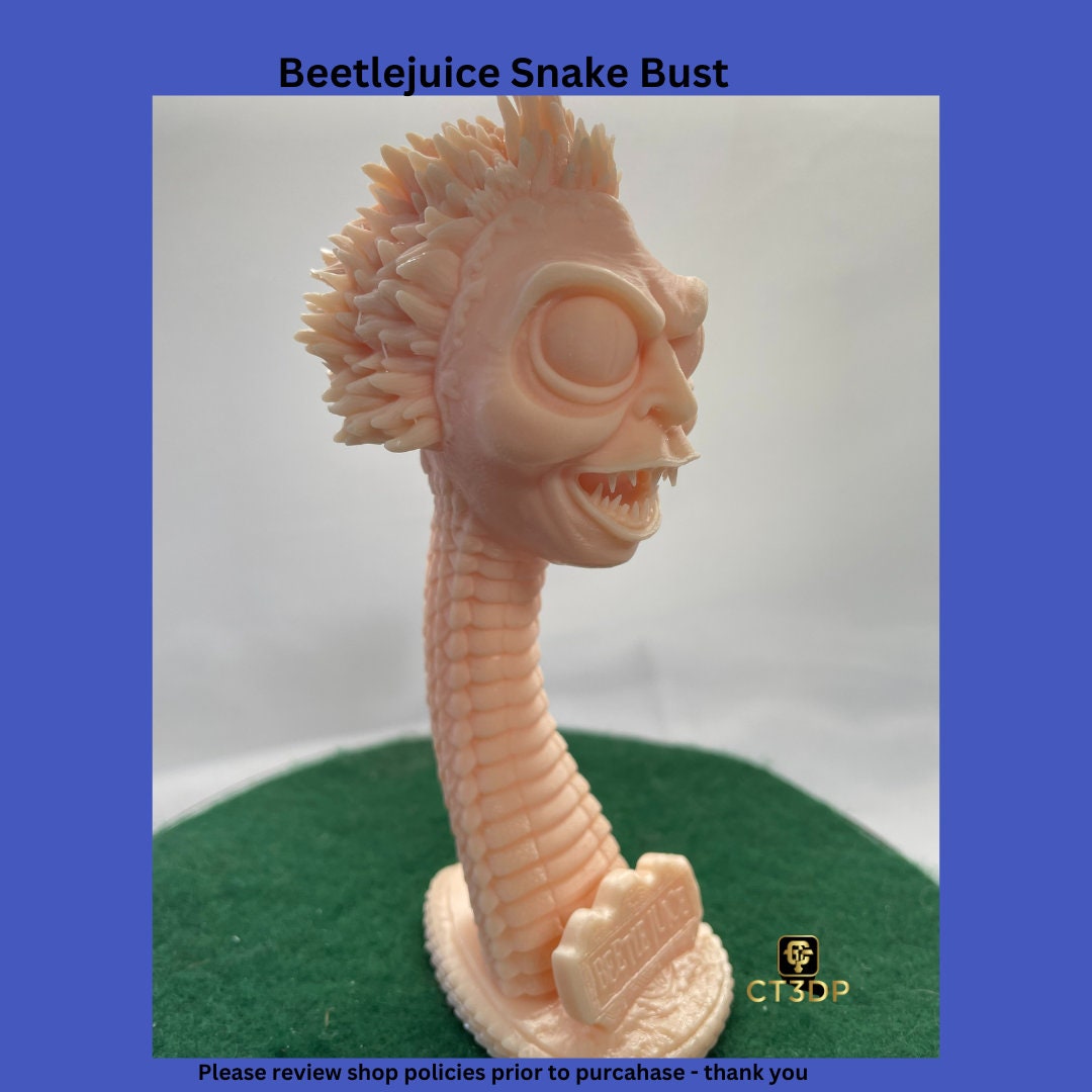 Beetlejuice Snake Bust: Miniature Halloween Model