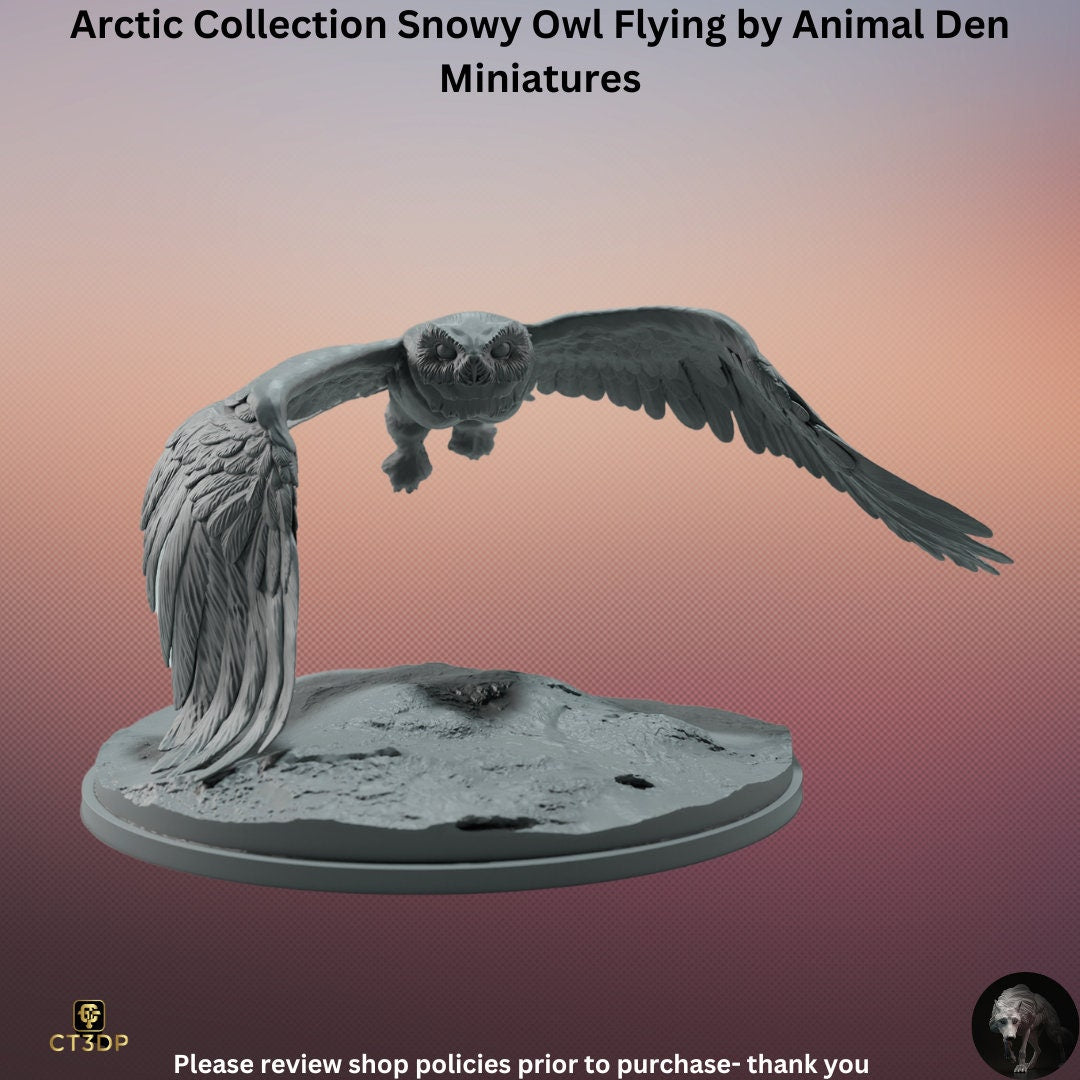 Snowy Owl Miniature: Arctic Collection Bird of Prey Figurine
