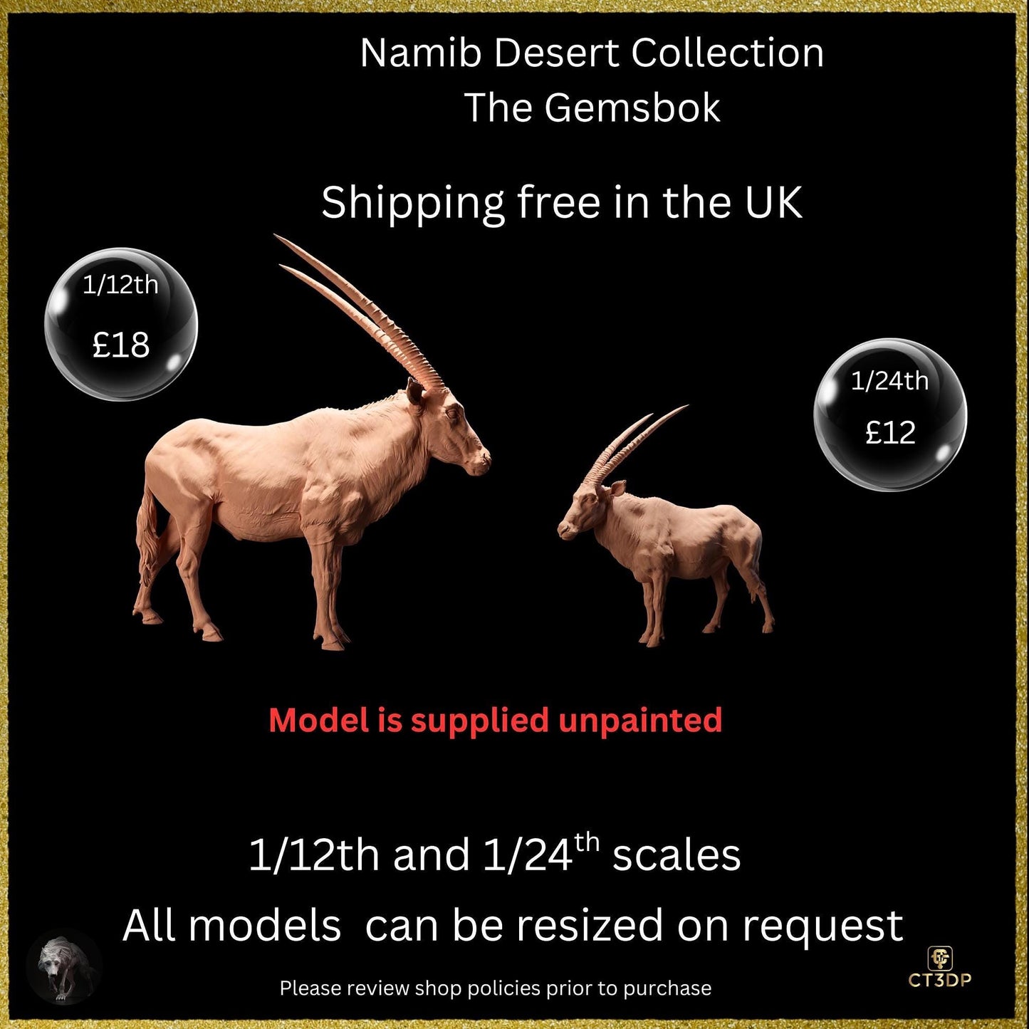 Namib Desert Collection - The Mighty Gemsbok- Wild antelope-Africa- African plains