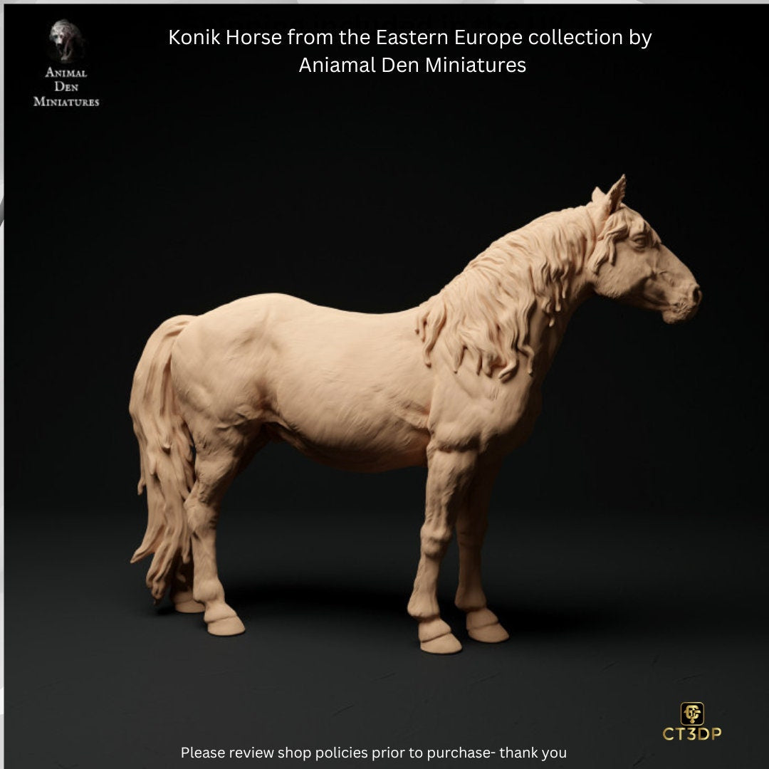 The Konik Horse from the Eastern Europe Collection by Animal Den Miniatures