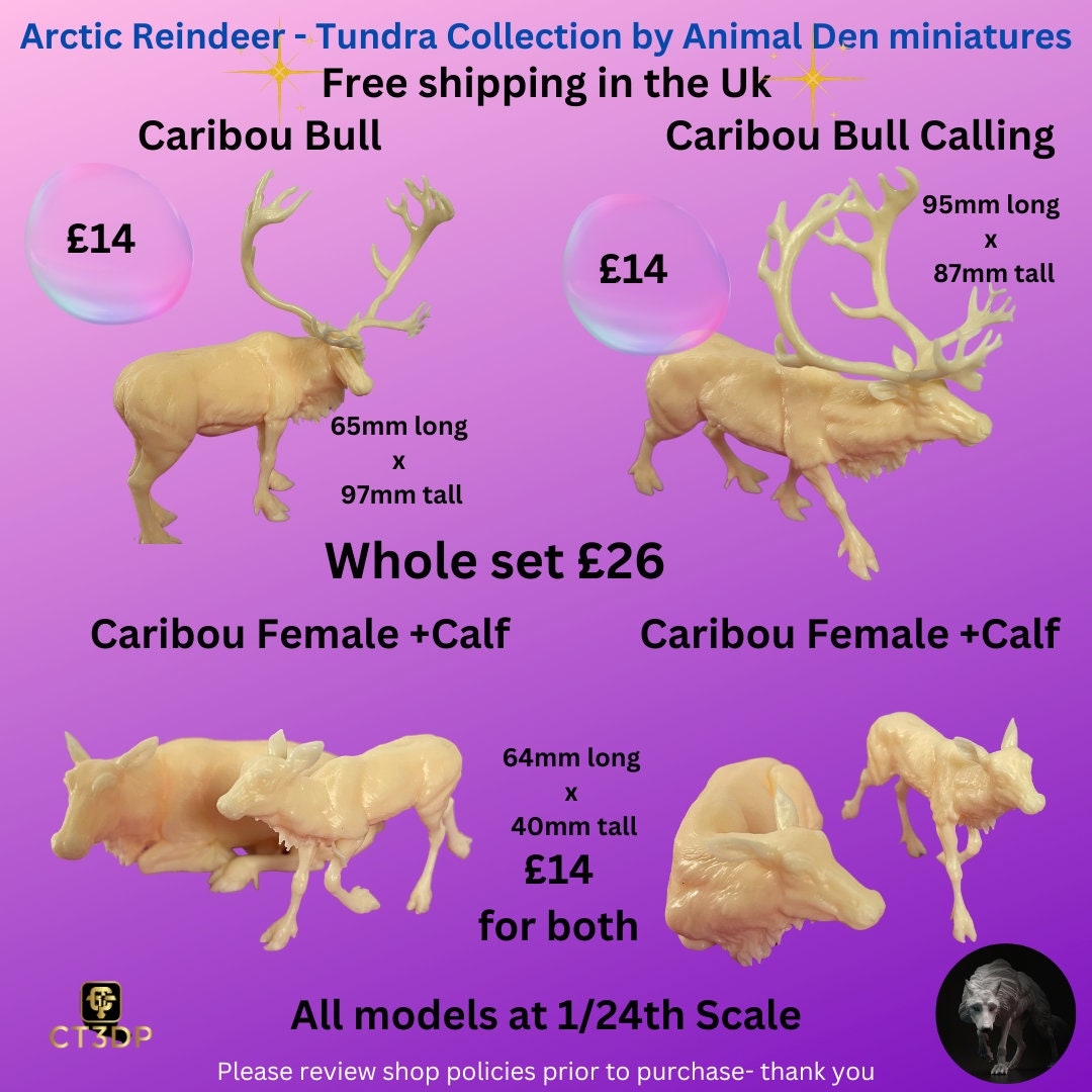 New in Store: Reindeer Collection from the Tundra Series by Animal Den Miniatures
