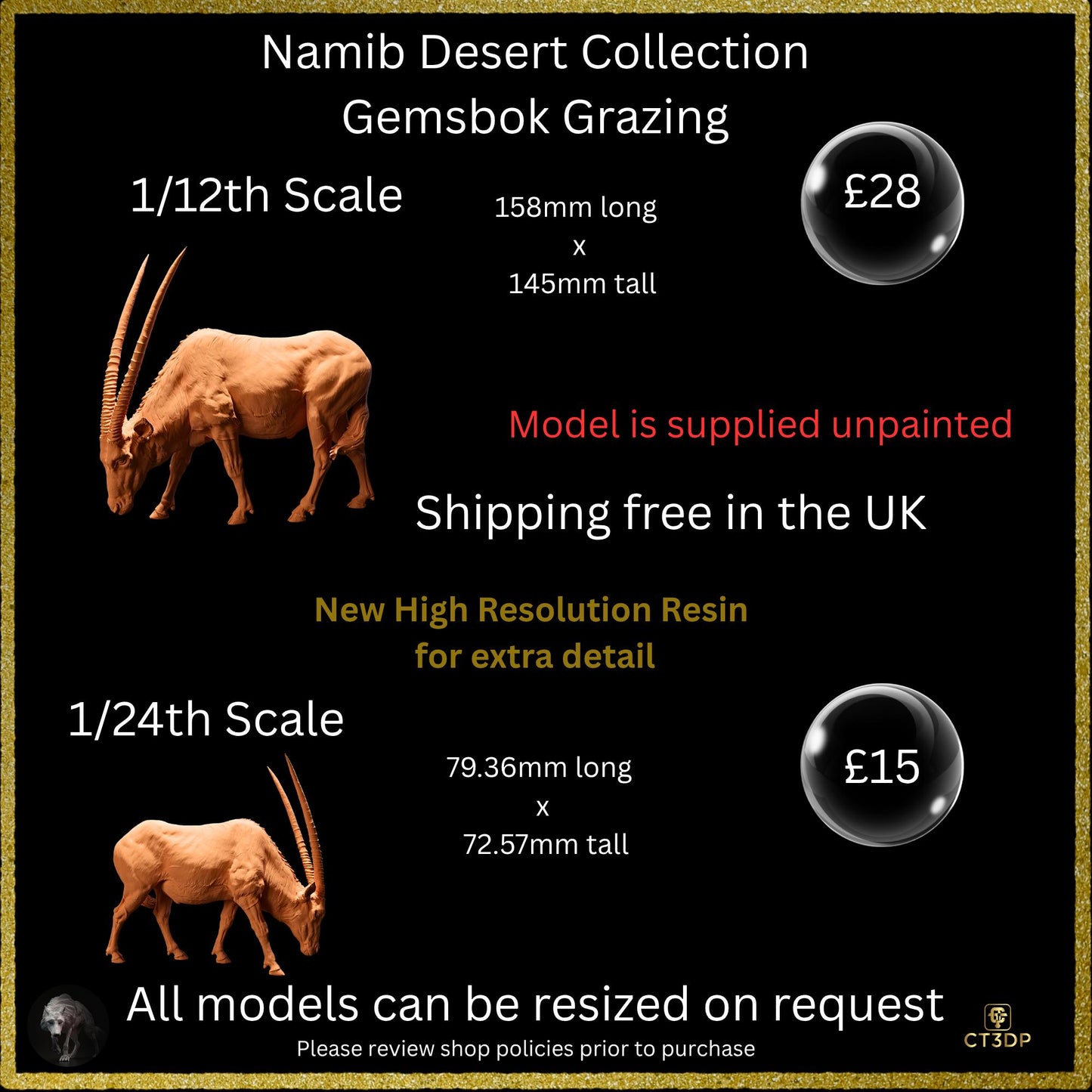 The Gemsbok from the Namib Desert Collection- Grazing