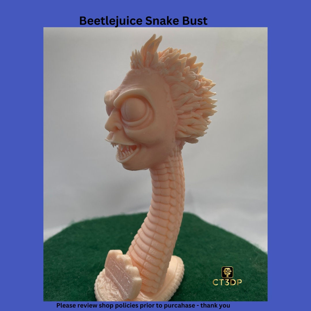 Beetlejuice Snake Bust: Miniature Halloween Model