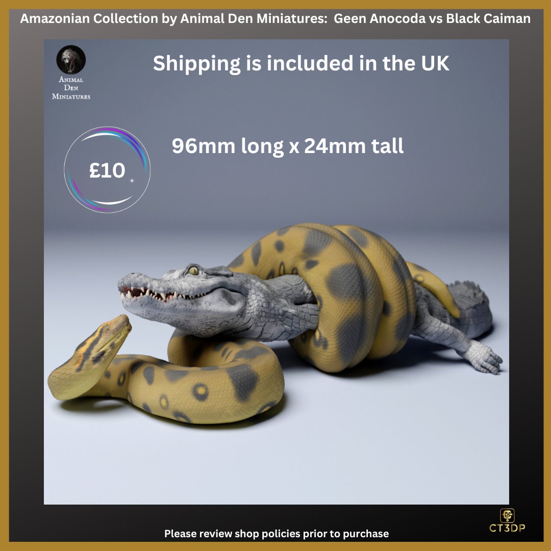 Anaconda vs Caiman Miniature: Animal Den Amazonian Collection