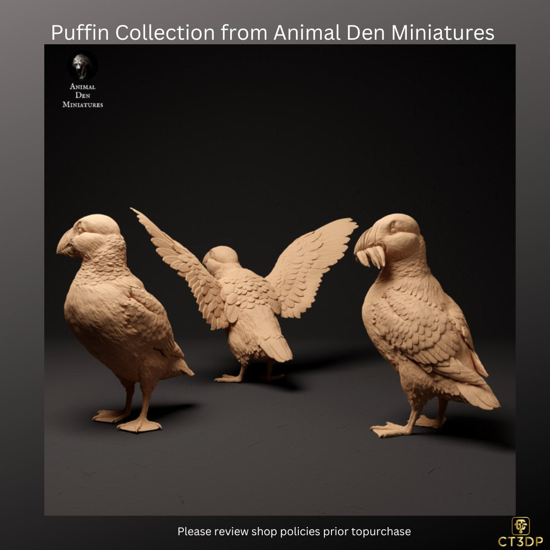 Puffin Miniature Collection:1/8th scale model collection 3D printed in Hi-resolution Resin for ultra-detail