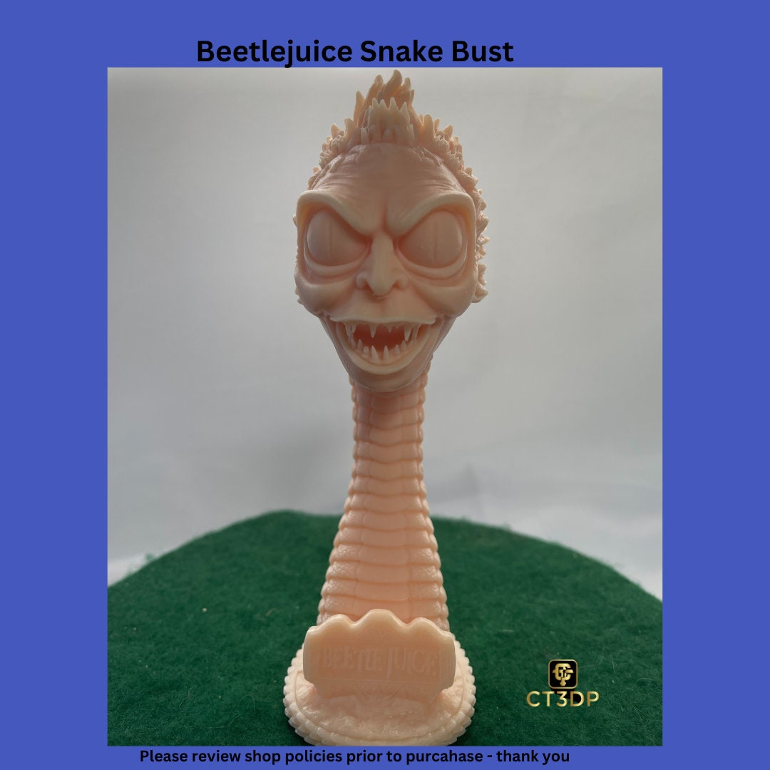 Beetlejuice Snake Bust: Miniature Halloween Model