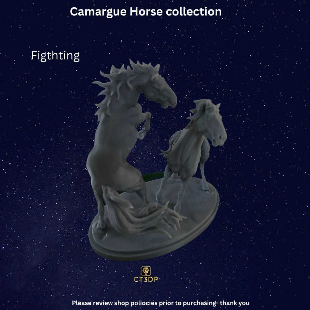 Camargue Miniature Horse collection by Animal Den Miniatures- collectible miniatures as single models or get the whole set