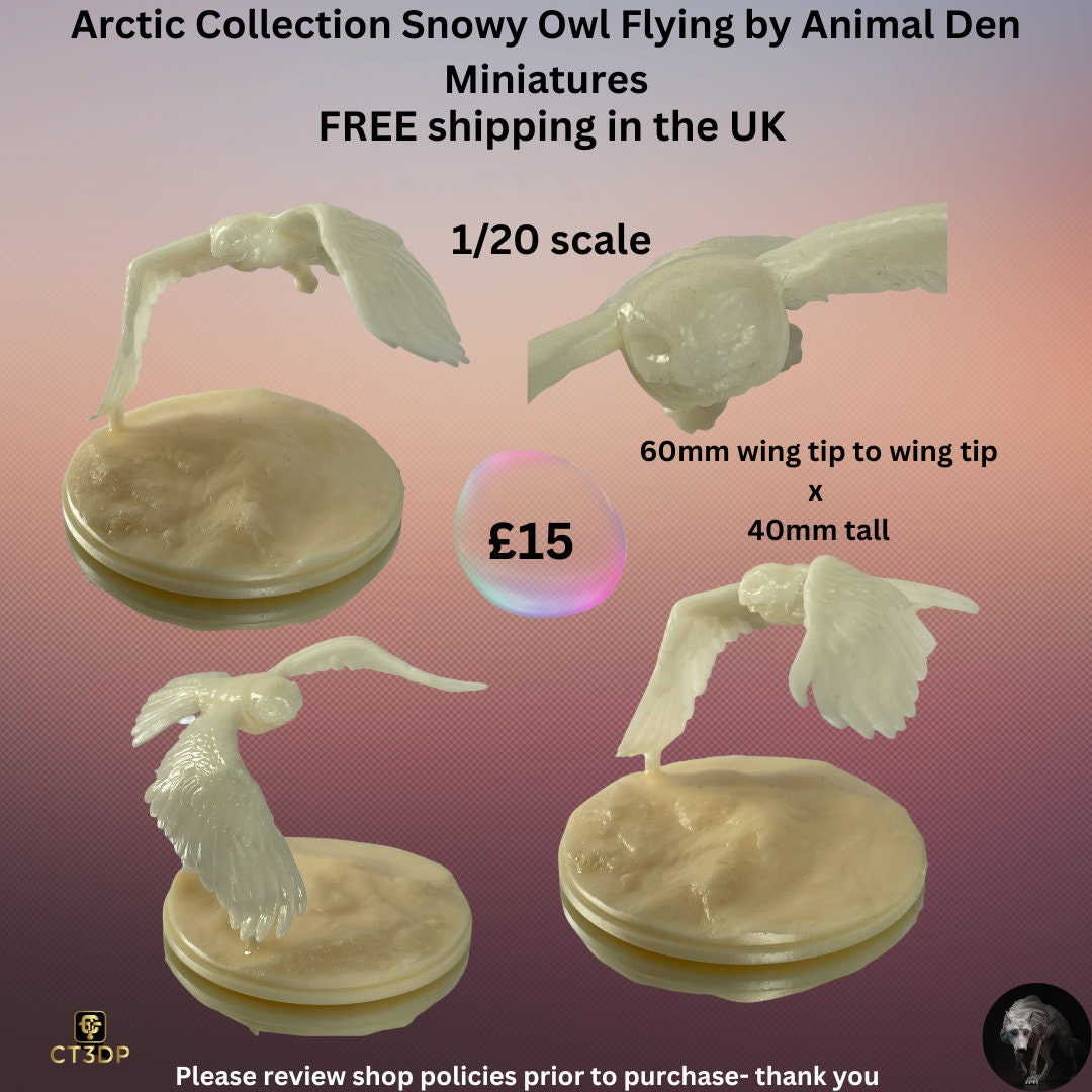 Snowy Owl Miniature: Arctic Collection Bird of Prey Figurine