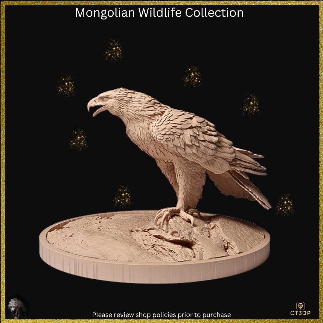 Golden Eagle Miniature: Mongolian Wildlife Resin Model