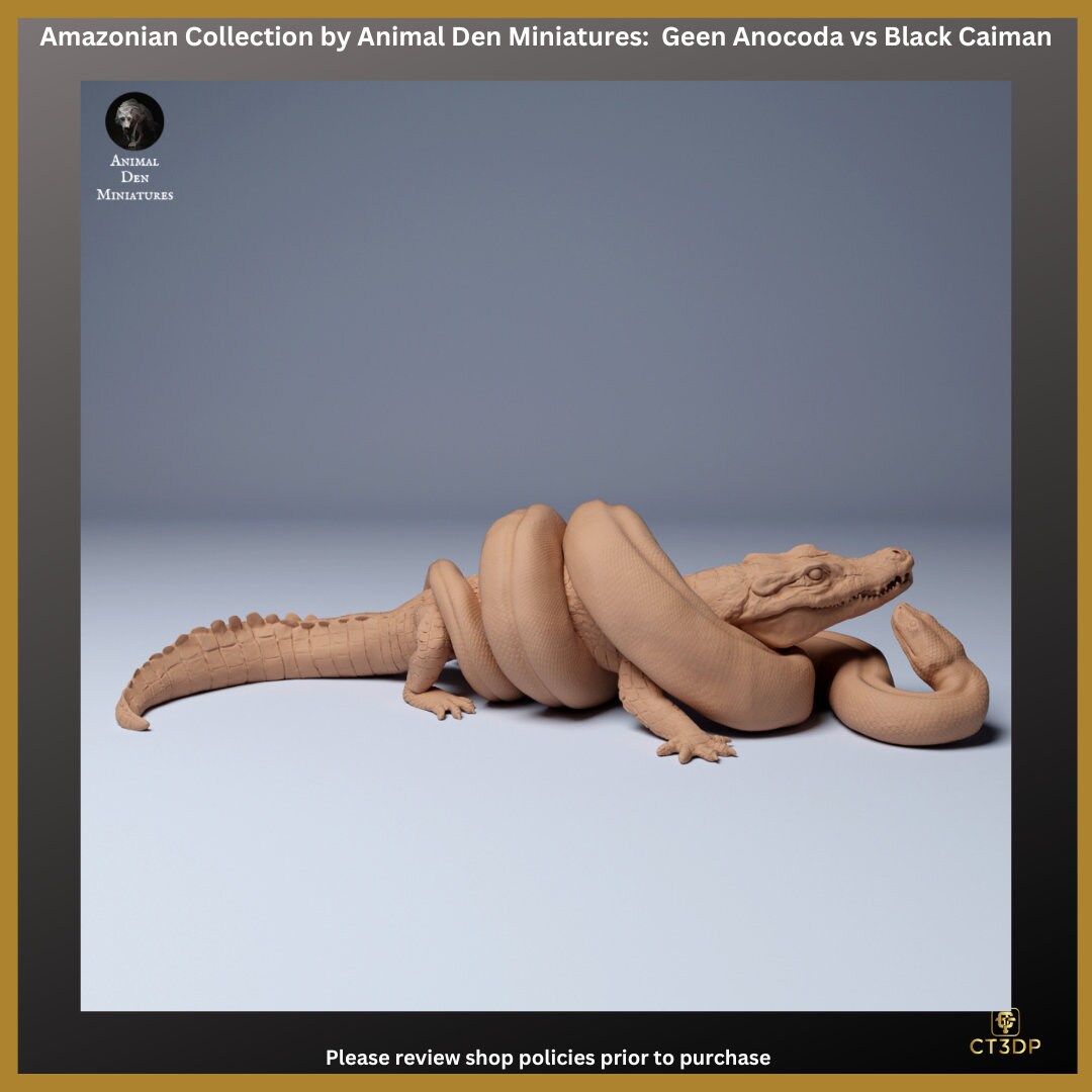 Anaconda vs Caiman Miniature: Animal Den Amazonian Collection