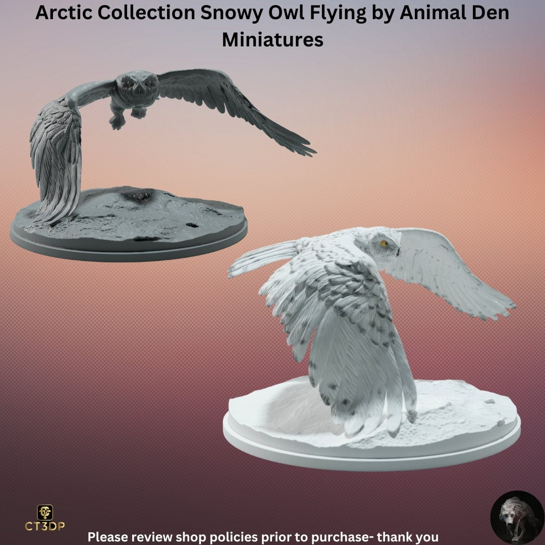 Snowy Owl Miniature: Arctic Collection Bird of Prey Figurine
