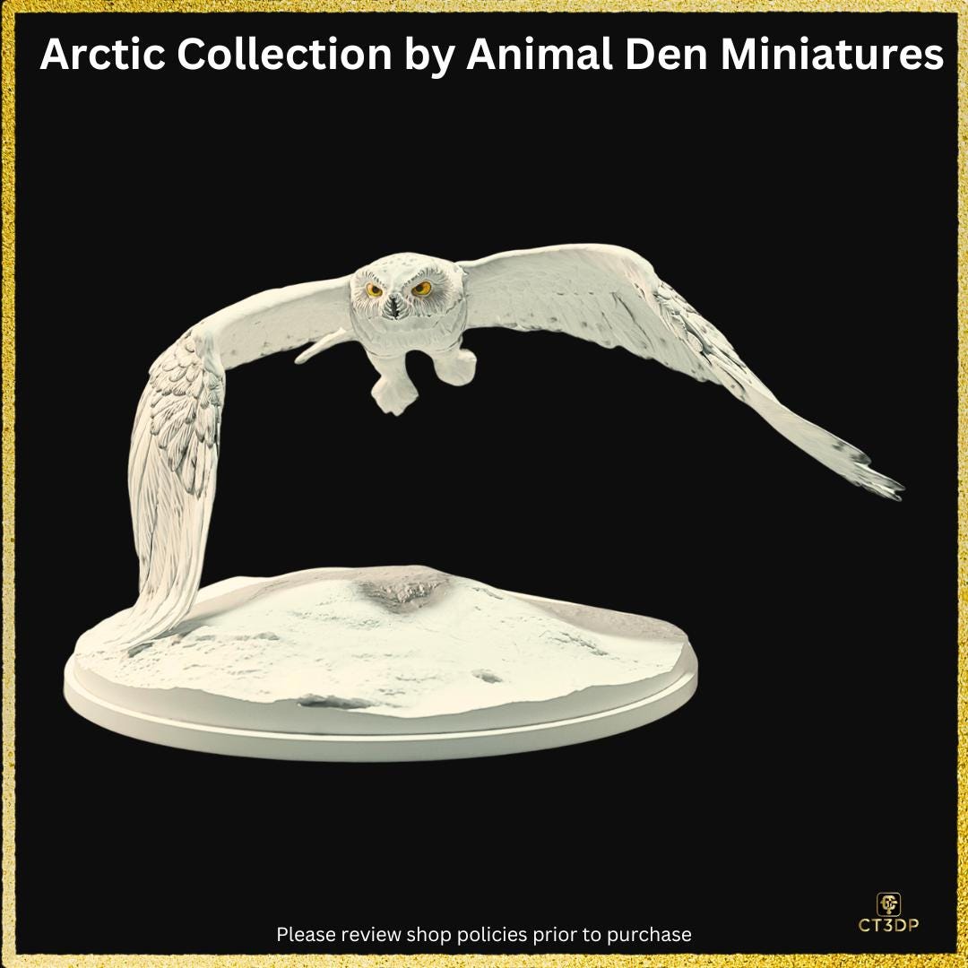 Snowy Owl Miniature: Arctic Collection Bird of Prey Figurine