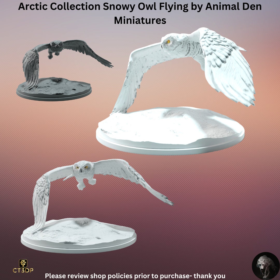 Snowy Owl Miniature: Arctic Collection Bird of Prey Figurine