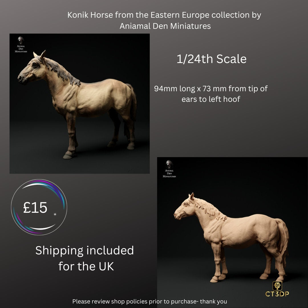 The Konik Horse from the Eastern Europe Collection by Animal Den Miniatures