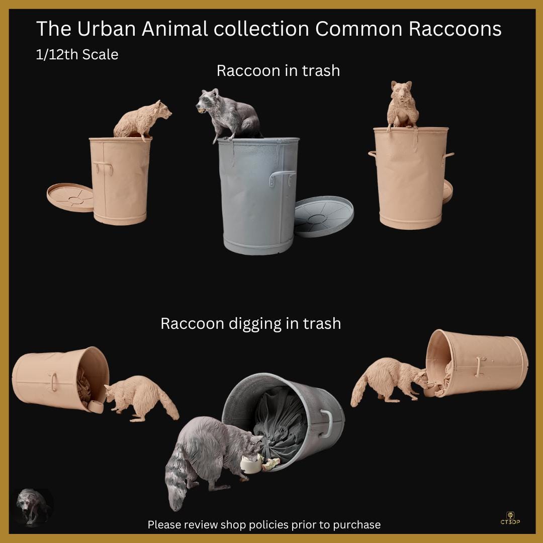 Urban Animal Collection- Raccoons - Cheeky little fellas