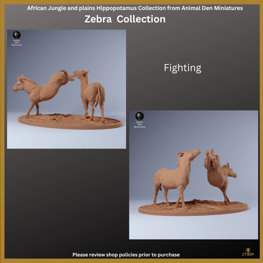 Zebra Miniature Collection: Animal Den Female & Calf Figurine