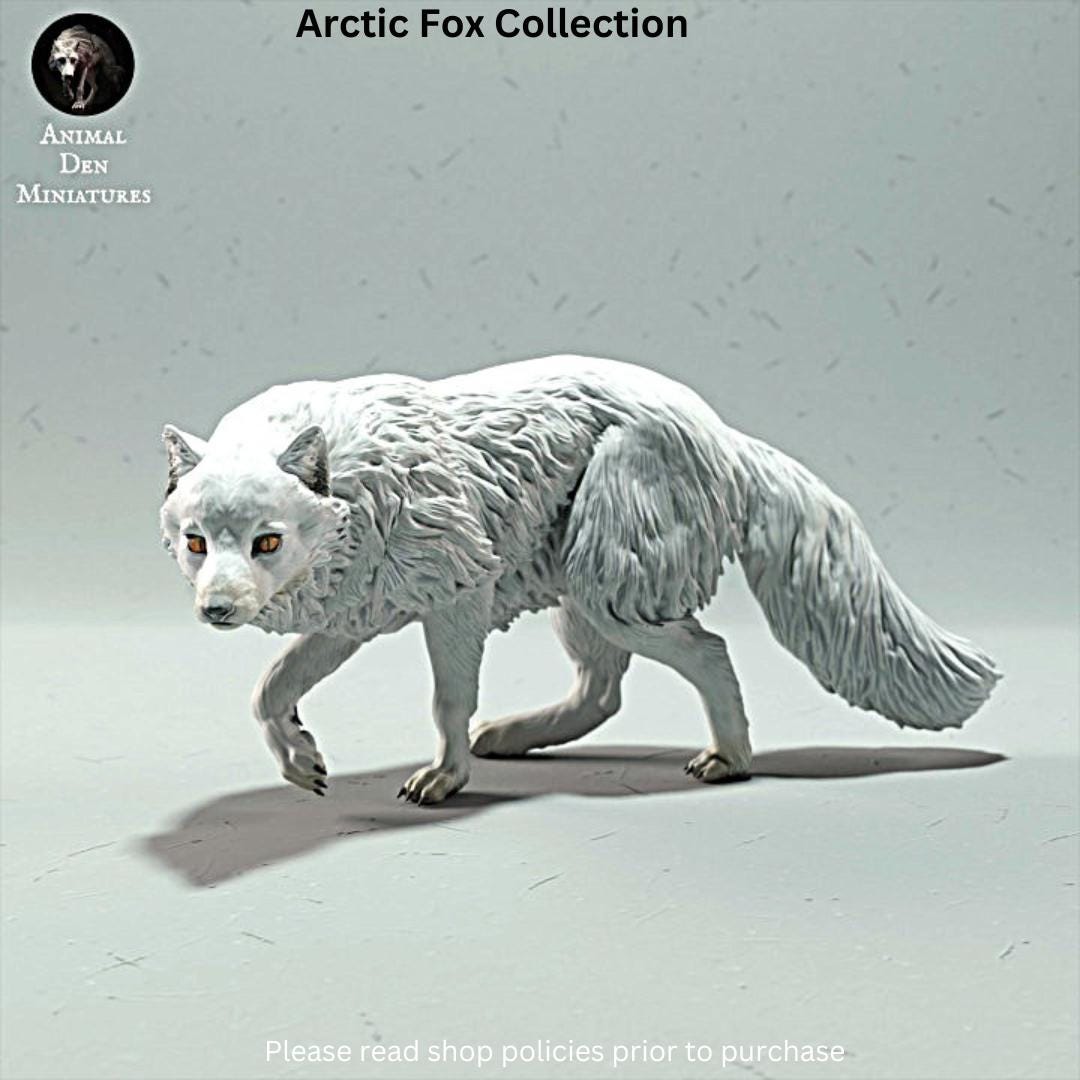 Arctic Fox Miniature: Tundra Animal Den Collection, 1/9th Scale