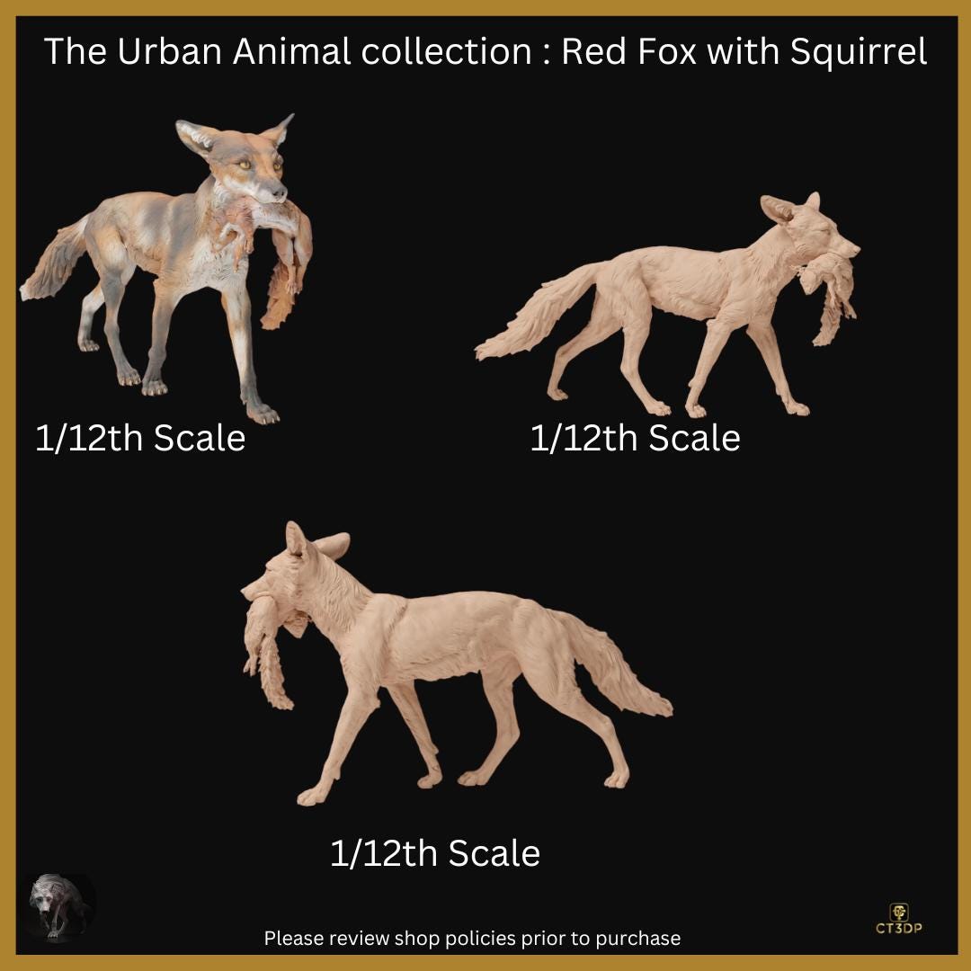 The Urban Collection: Red Fox with squirrel-cheeky-nocturnal-clever-intelligent