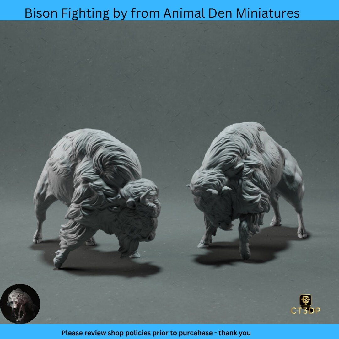 American Bison Miniature Model: Detailed Animal Den Collectible