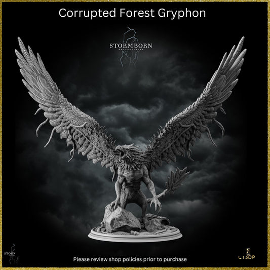 A Corrupted Forest Gryphon - A superbly detailed model. The model captures the very essence of this mythical creature