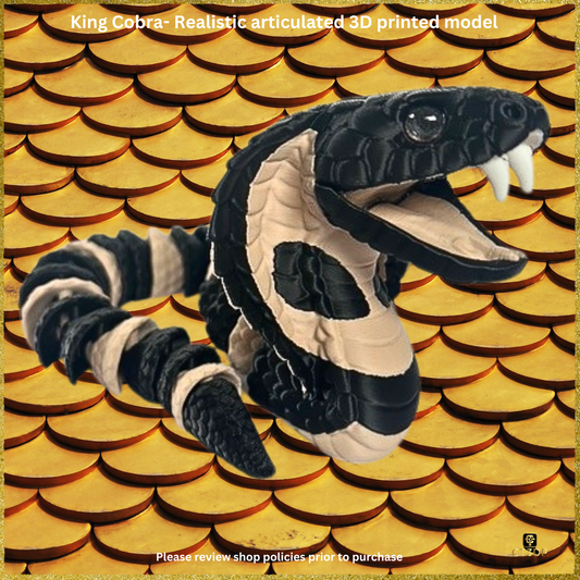 Realistic Filament King Cobra Snake