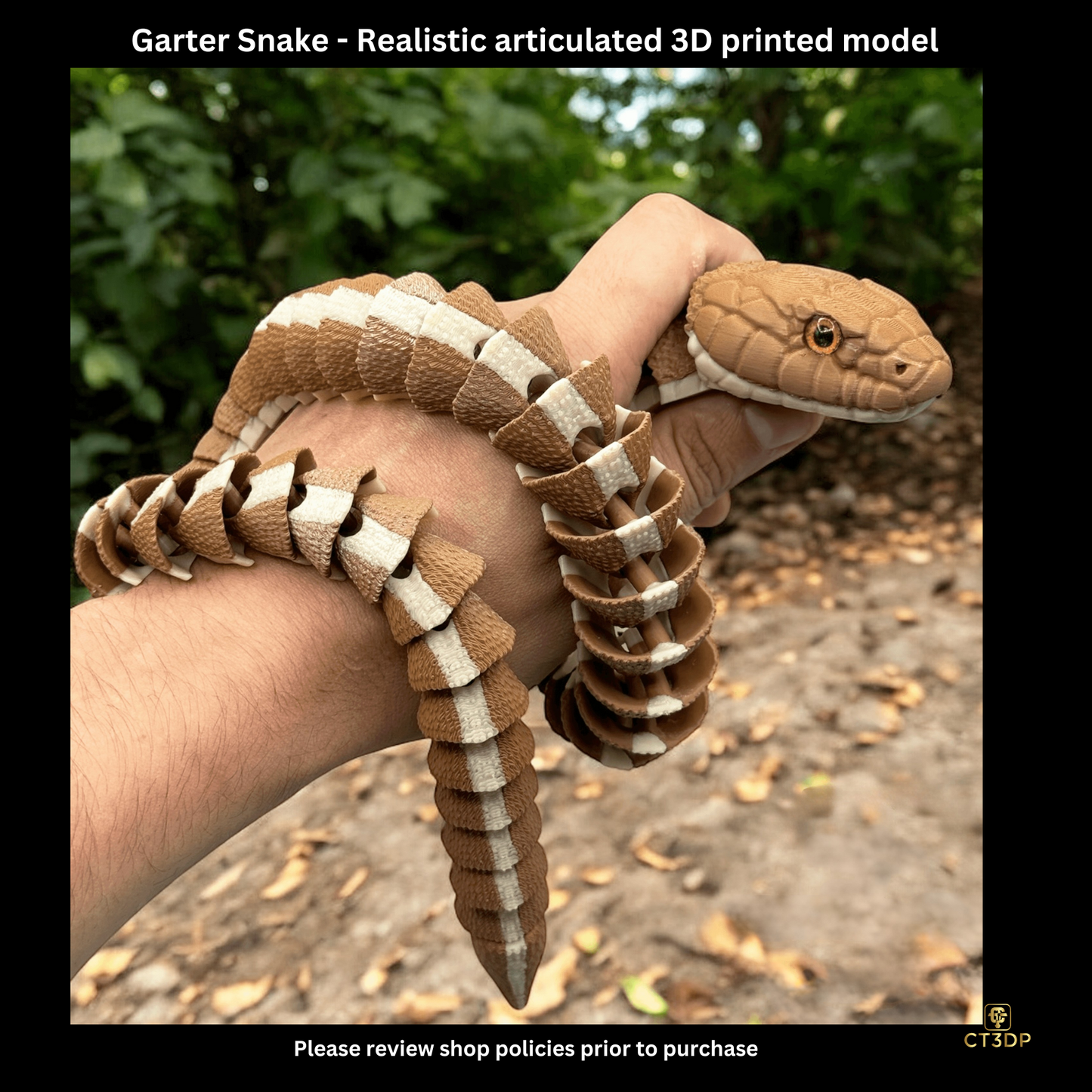 Realistic Filament Garter Snake