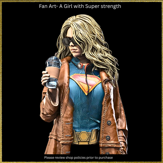 Fan Art Supergirl- 3D Printed Resin Model