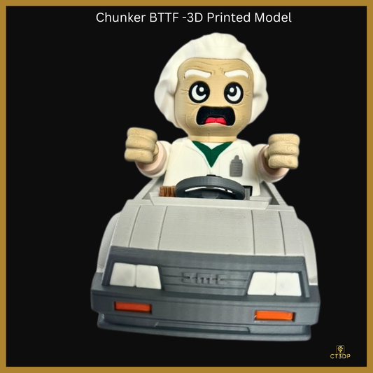 Chunkorer - DeLorean Coloured 3D Printed