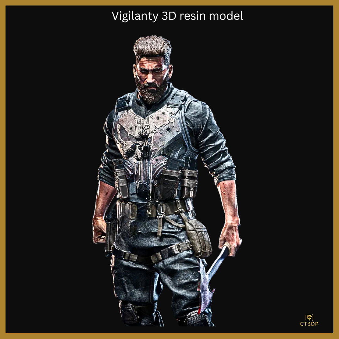 Fan Art Punisher- 3D Printed Resin Model