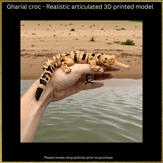 Realistic Filament Gharial Crocodile