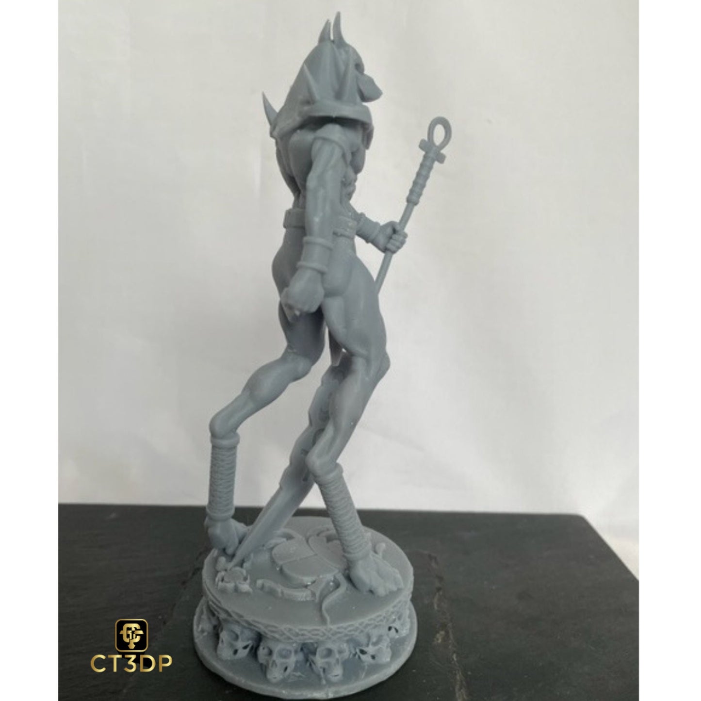 Anubis Statue: Ancient Egyptian God of Death, 3D Resin Print (190mm)