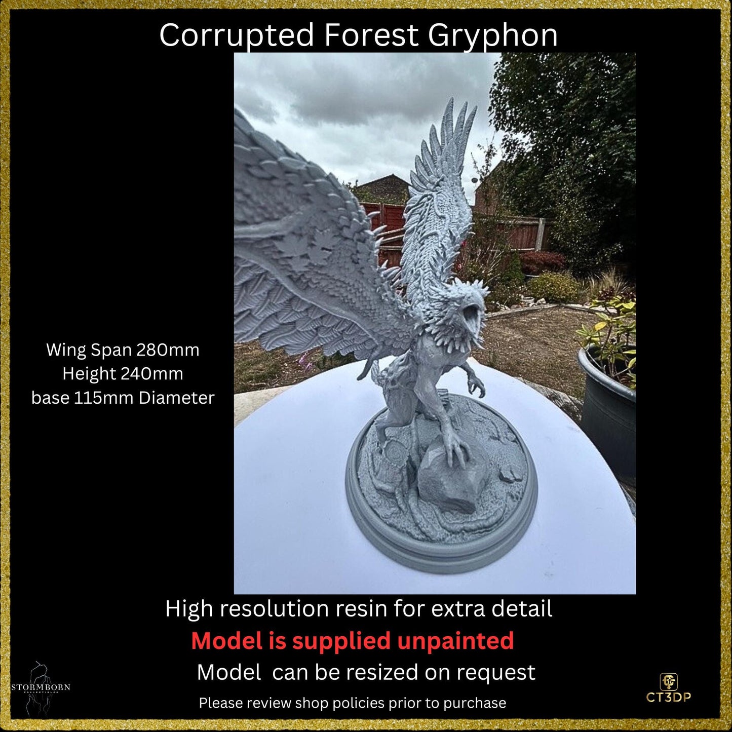 A Corrupted Forest Gryphon - A superbly detailed model. The model captures the very essence of this mythical creature