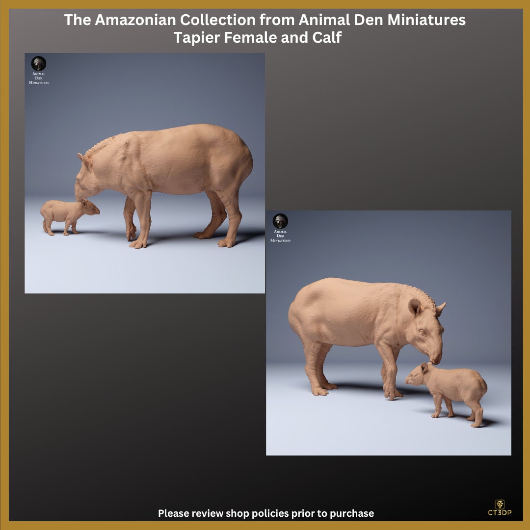 Tapir Miniature Set: Amazonian Animal Den Collection