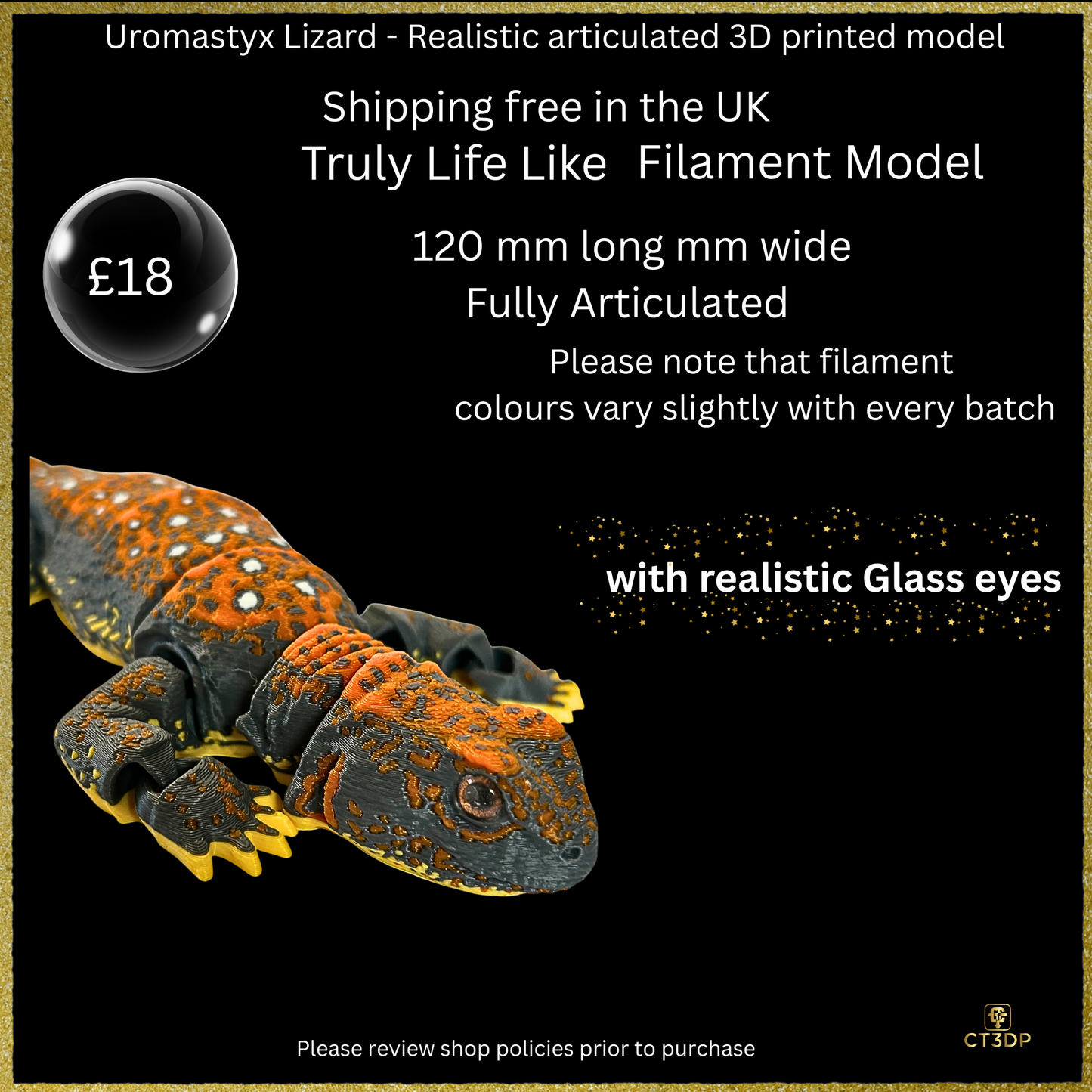 Realistic Filament Uromastyx Lizard