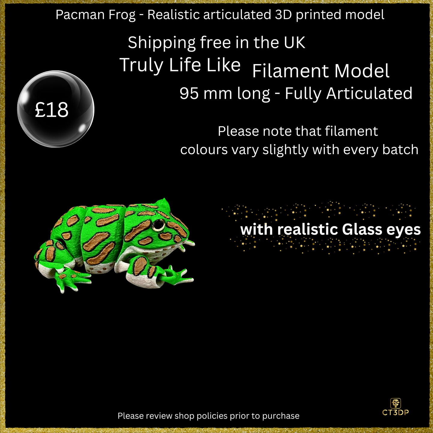 Realistic Filament Pac Man Tree Frog