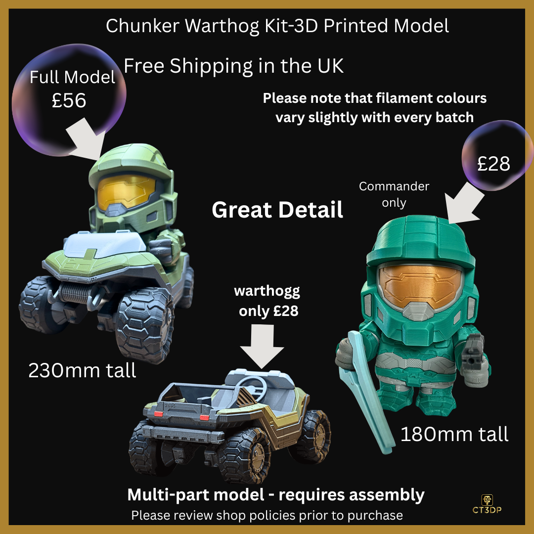 Chunkorer - Warthog Kit with Commander-in-Chief Coloured 3D Printed