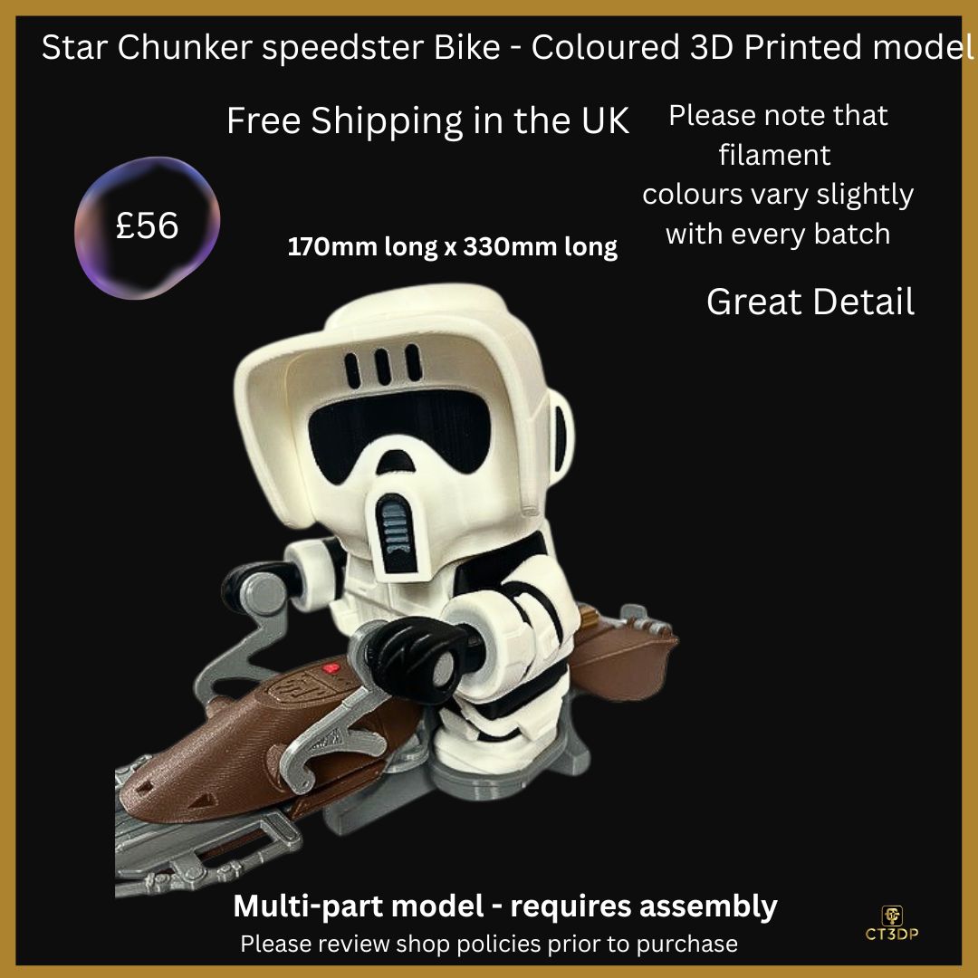 Chunkorer Star Speedster Bike - Coloured 3D Printed Model