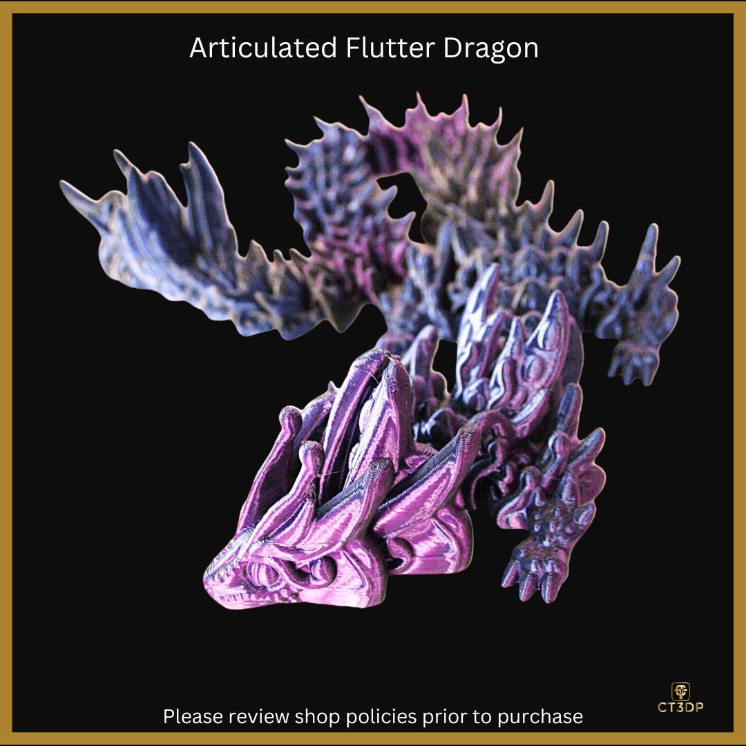 Articulated Flutter Dragon: Tricolour 3D Printed Model