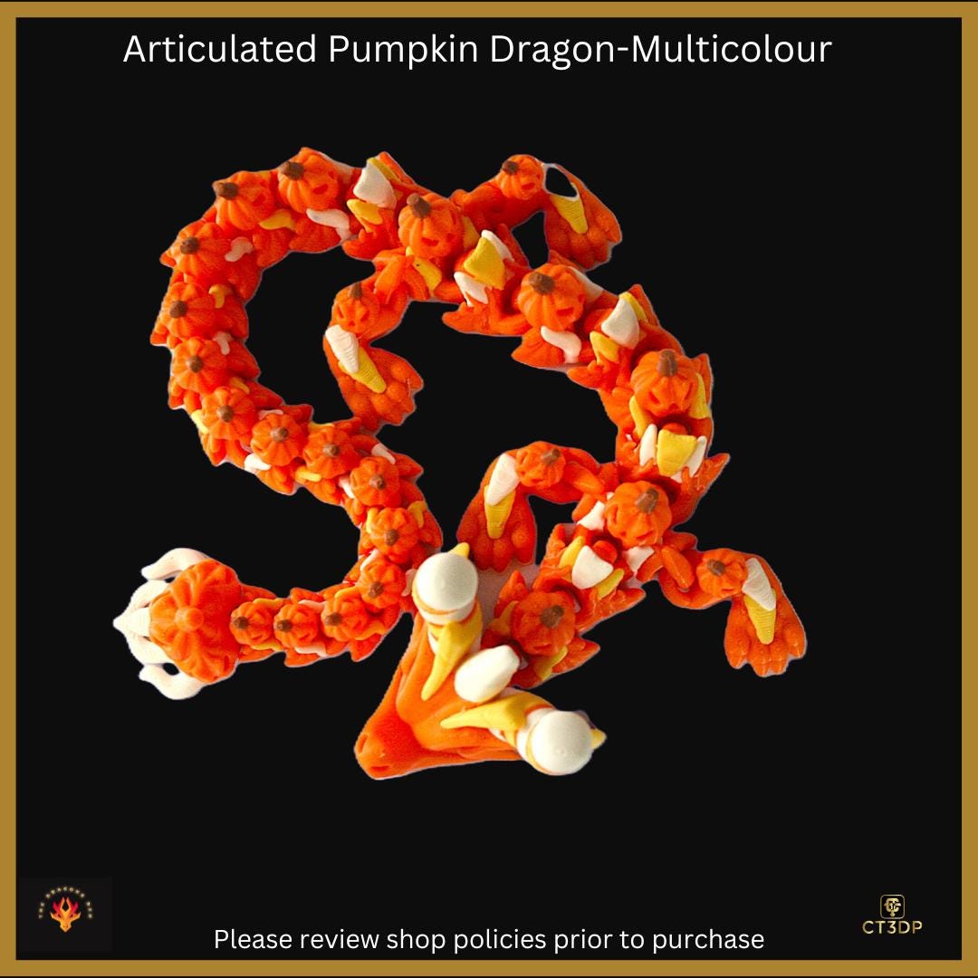 Articulated Pukin Dragon 480mm - Halloween