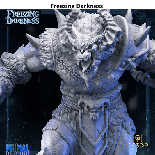 Freezing Darkness Miniature: 32mm DnD, 75mm TTRPG Model.