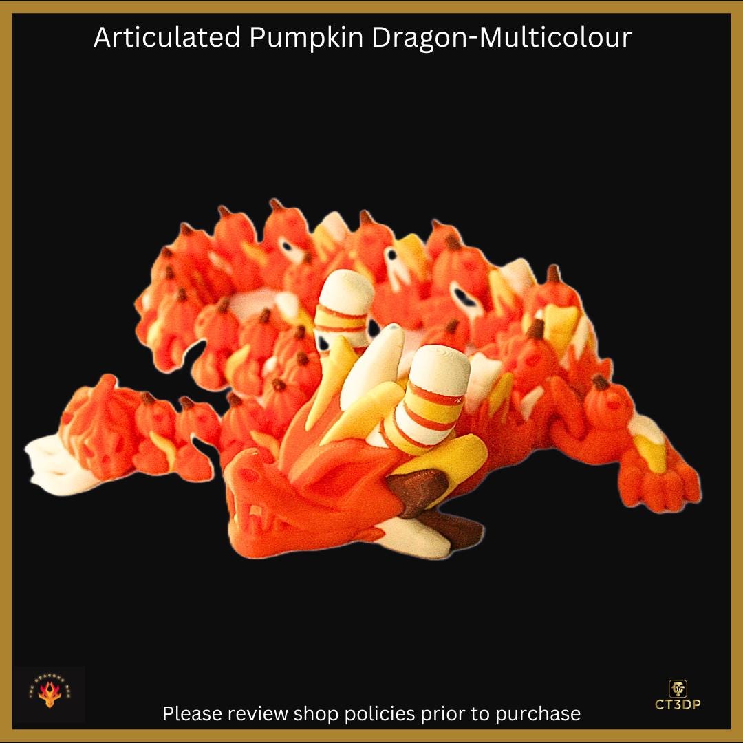 Articulated Pukin Dragon 480mm - Halloween