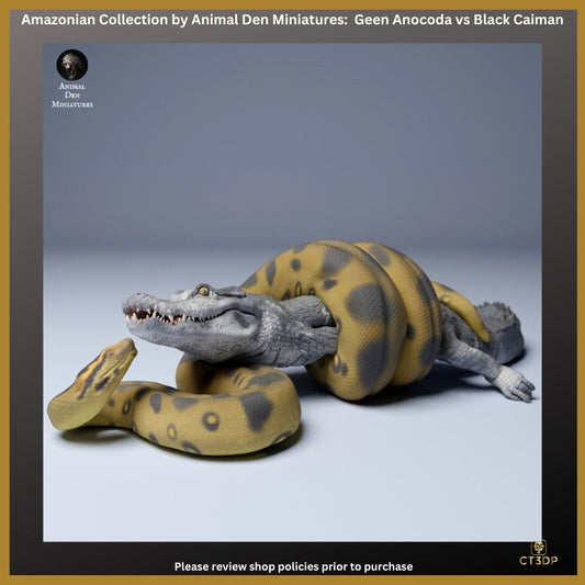 Anaconda vs Caiman Miniature: Animal Den Amazonian Collection