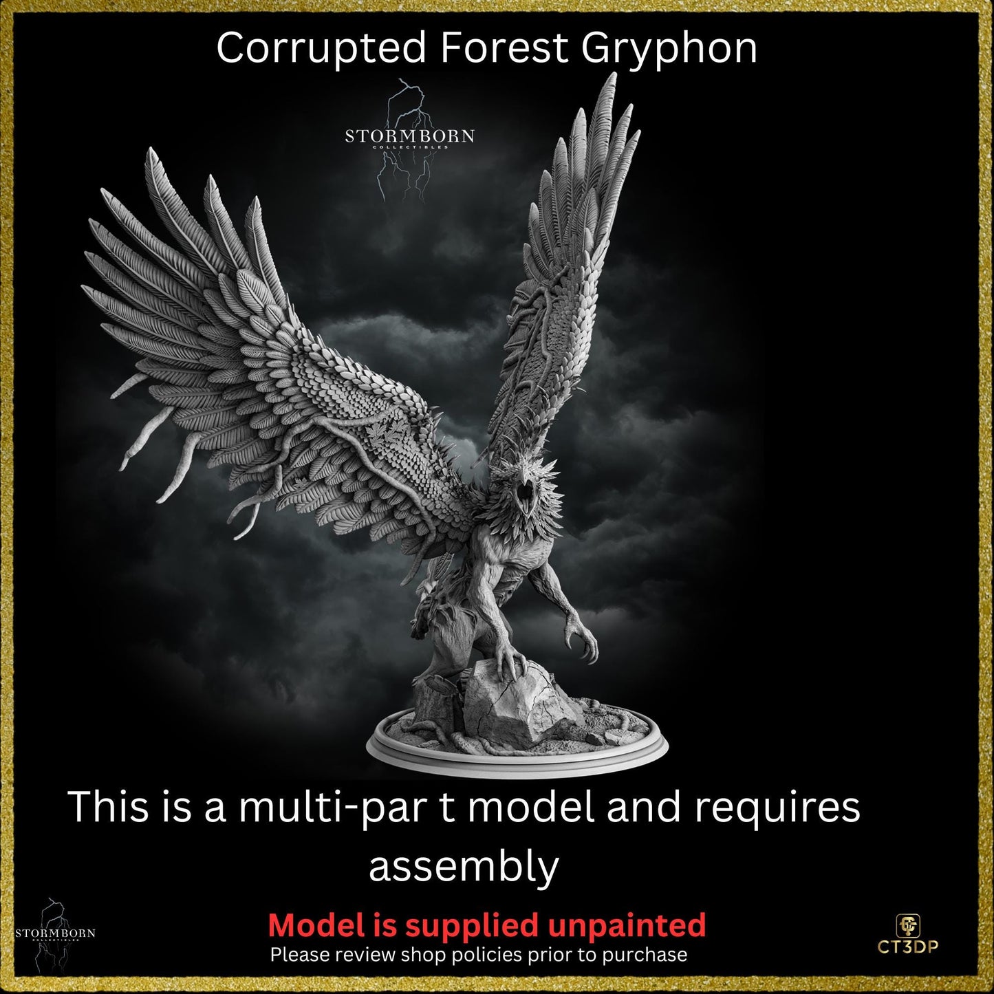 A Corrupted Forest Gryphon - A superbly detailed model. The model captures the very essence of this mythical creature