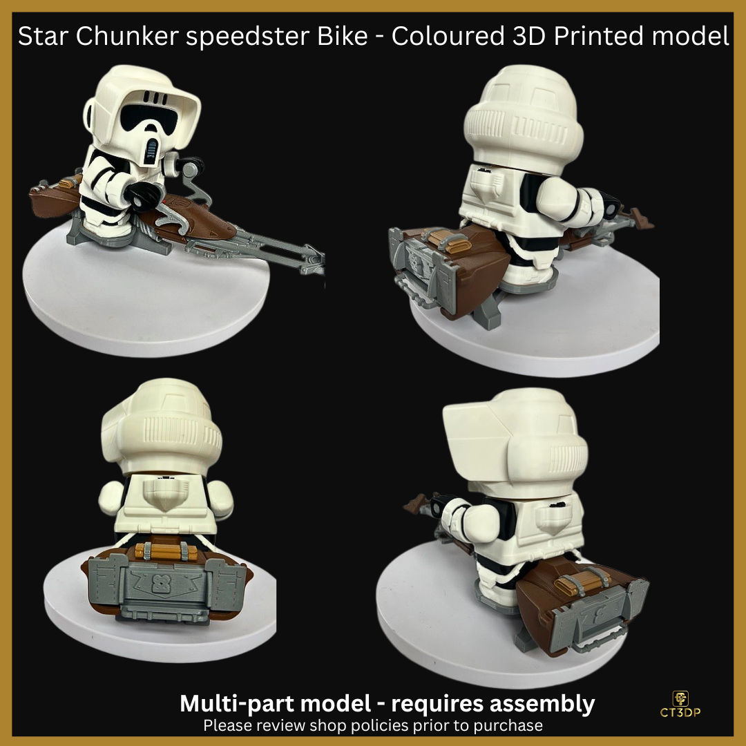 Chunkorer Star Speedster Bike - Coloured 3D Printed Model