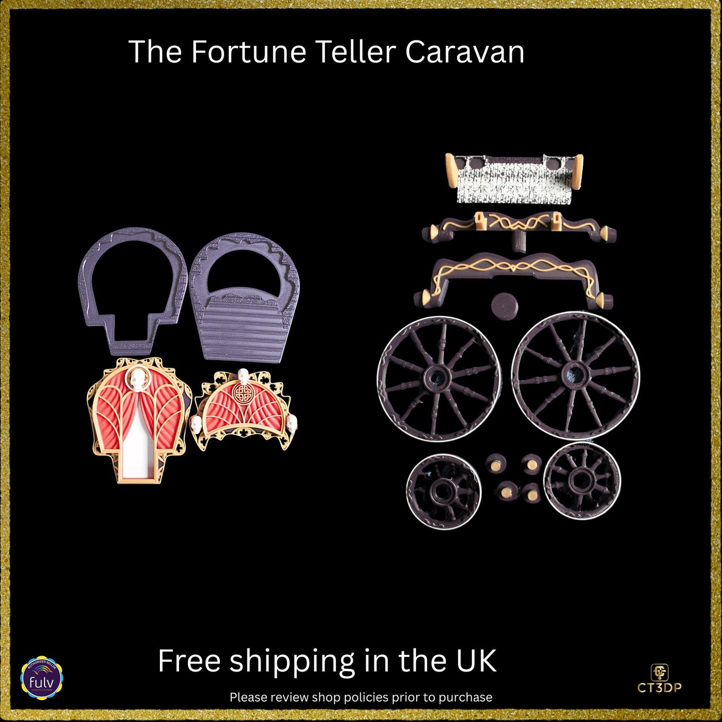The Fortune Teller Caravan is here. A multi-part model that is easily assembled and has lighting