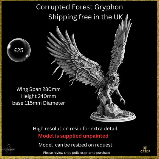 A Corrupted Forest Gryphon - A superbly detailed model. The model captures the very essence of this mythical creature