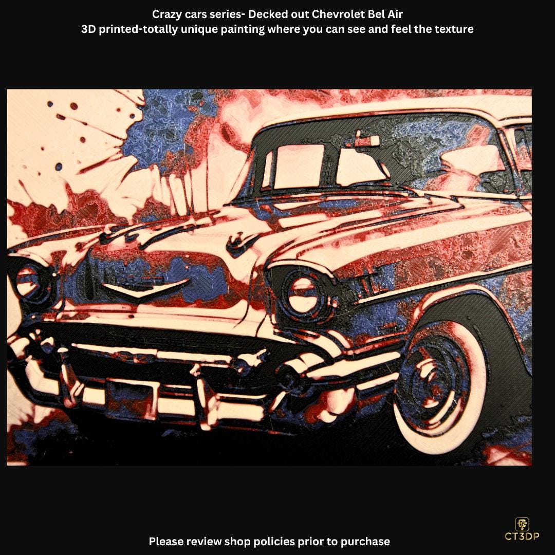 Chevrolet Bel Air 3D Printed Picture - Crazy Cars