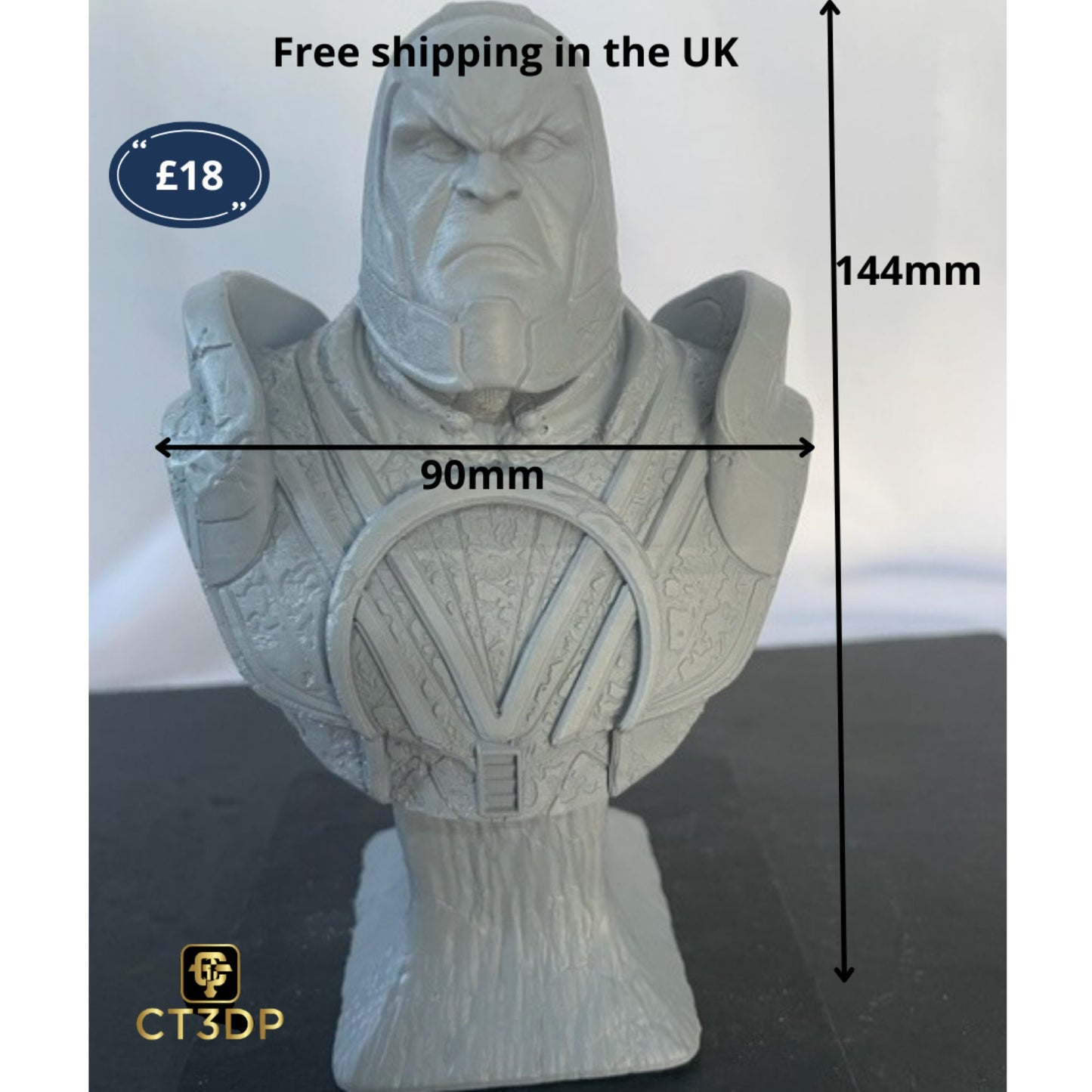 Darkseid Bust with Stand by HEX3D